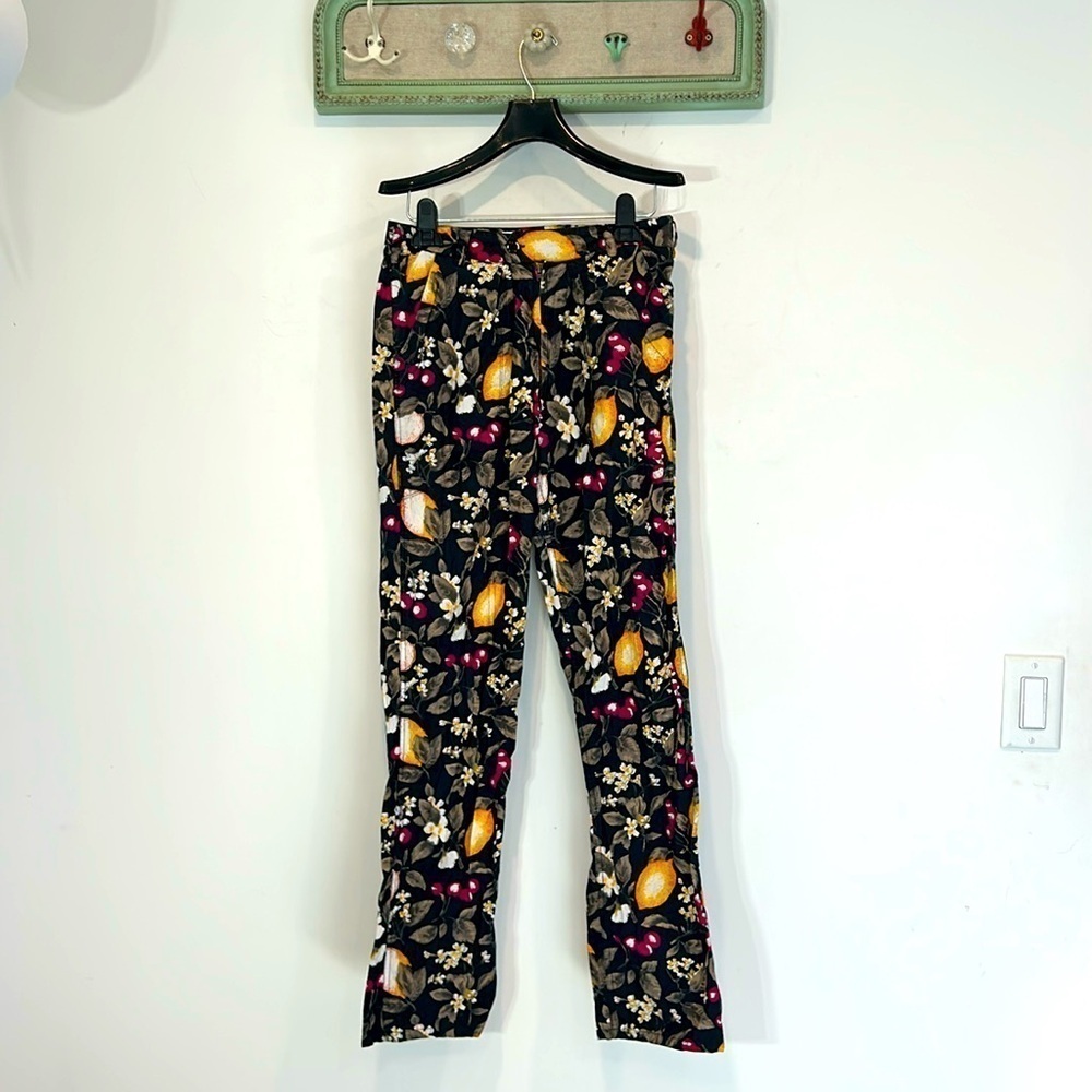 Ba&Sh lemon floral print straight leg pants women’s size 1